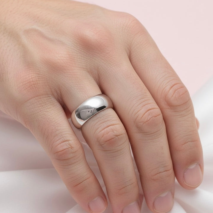 Anillo Plata Matrimonio 8MM