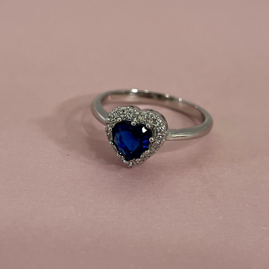 Anillo de Plata Corazón 💙