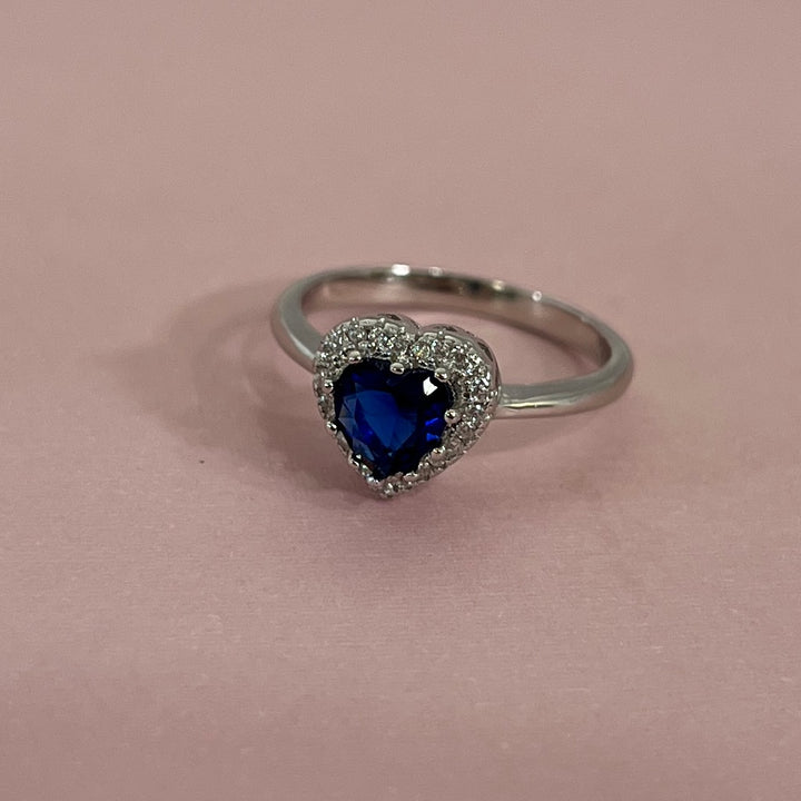 Anillo de Plata Corazón 💙