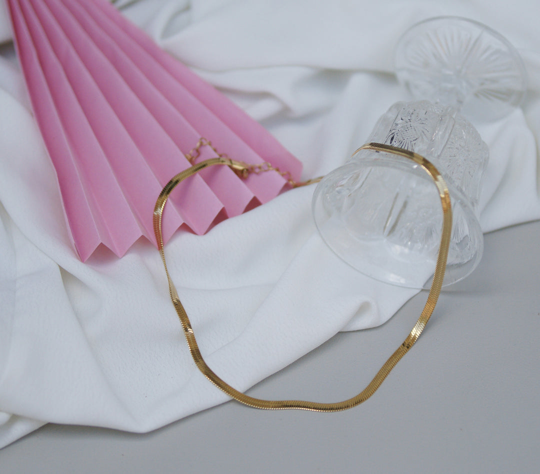 Cadena Acero 🐍 Panza Culebra 4MM Dorada