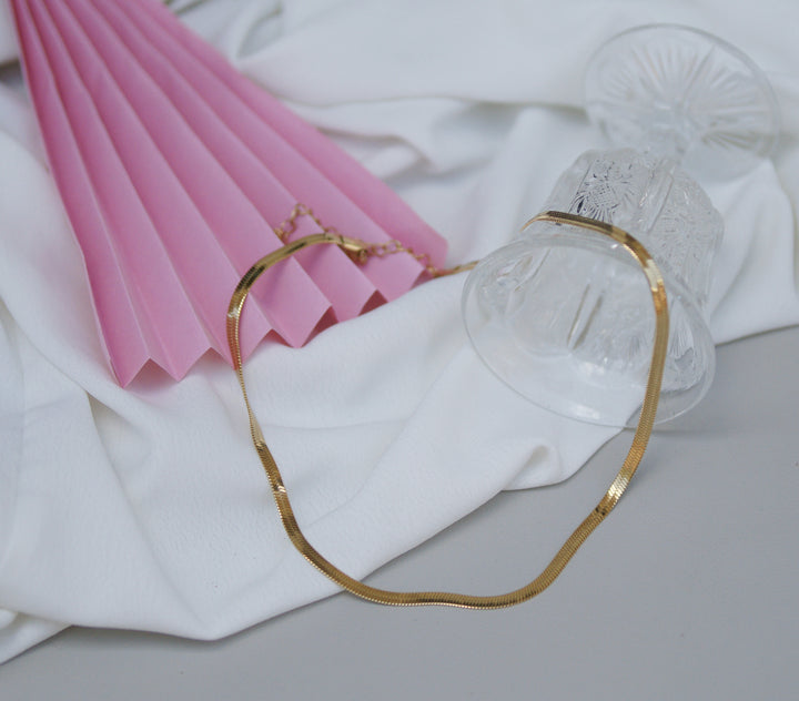 Cadena Acero 🐍 Panza Culebra 4MM Dorada