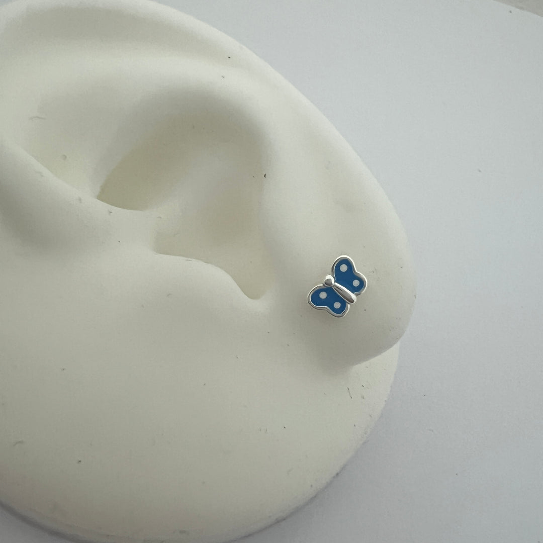 Aretes Plata Bebé Mariposa