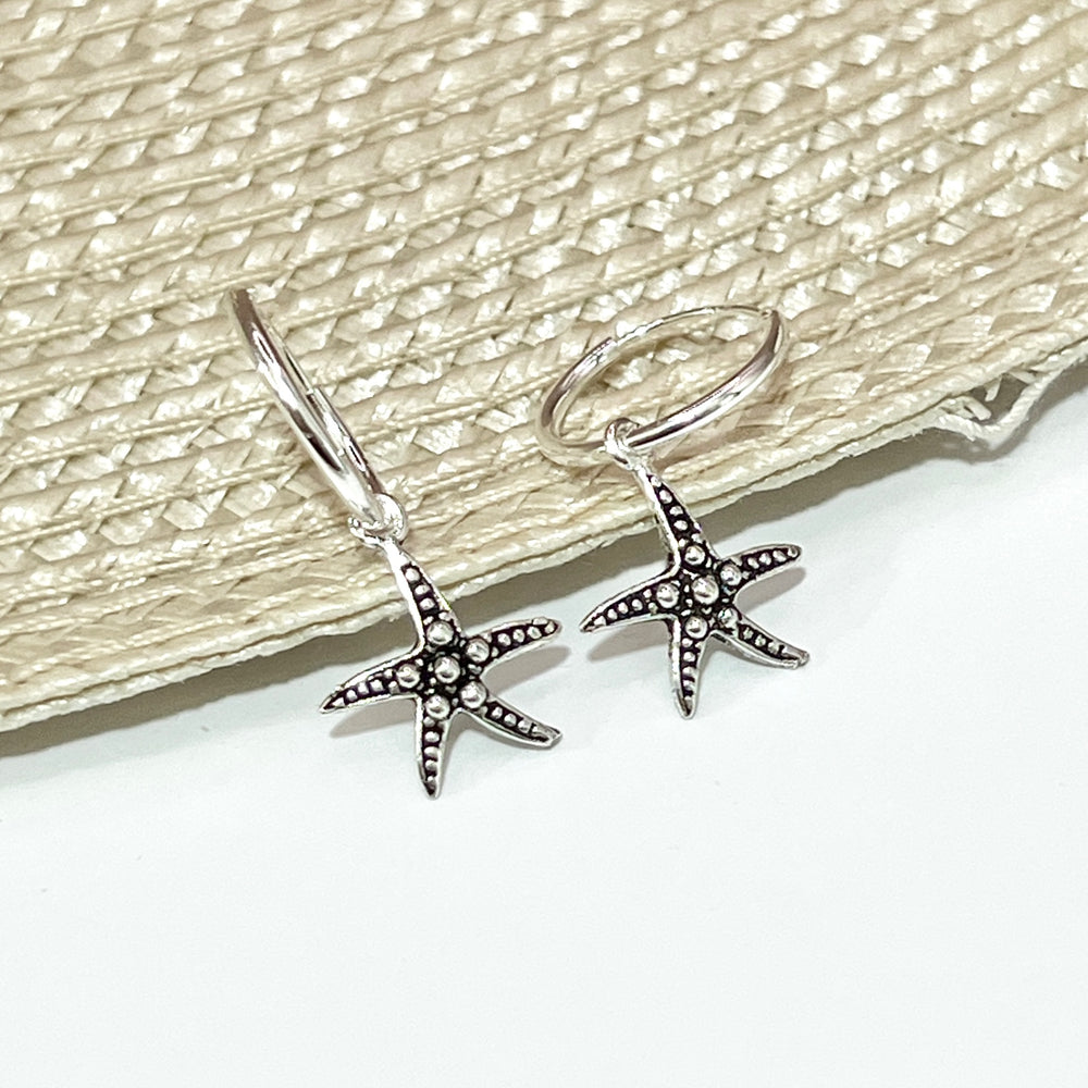 ▷ Argollas Colgantes Estrella de Mar | Nicola Joyería