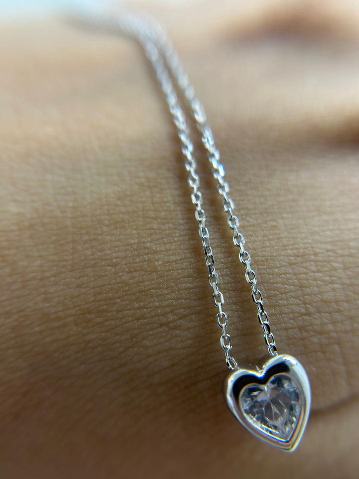 Collar Plata Corazón Honey