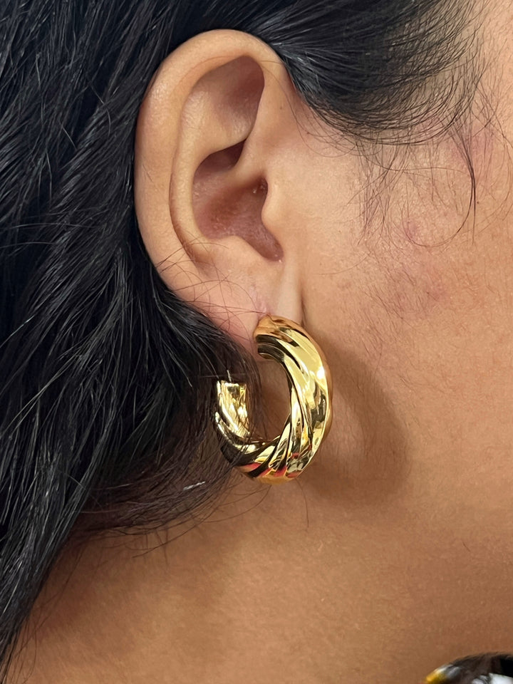 Aretes Acero Arrolladas 35MM