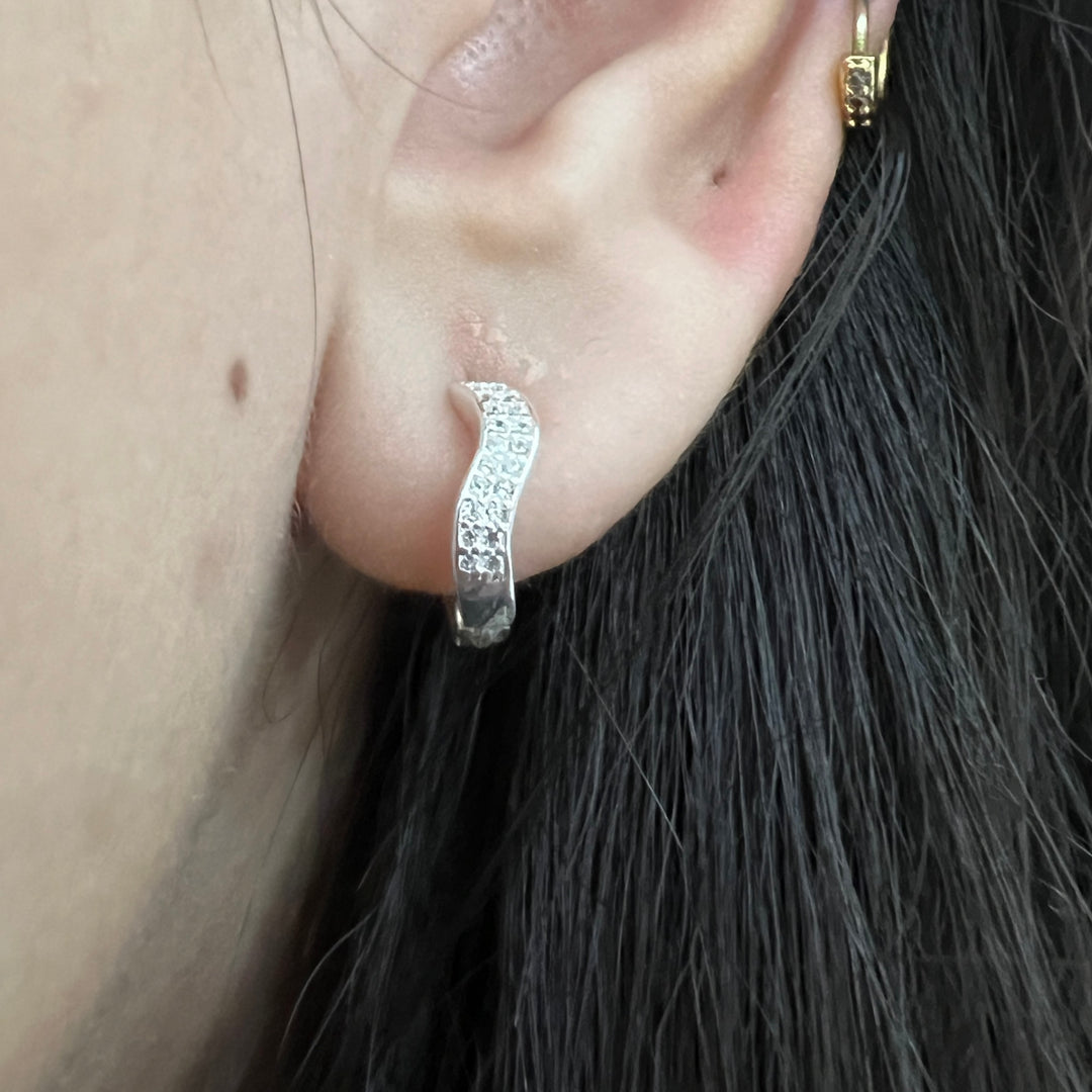 Huggies de Plata Ondeado