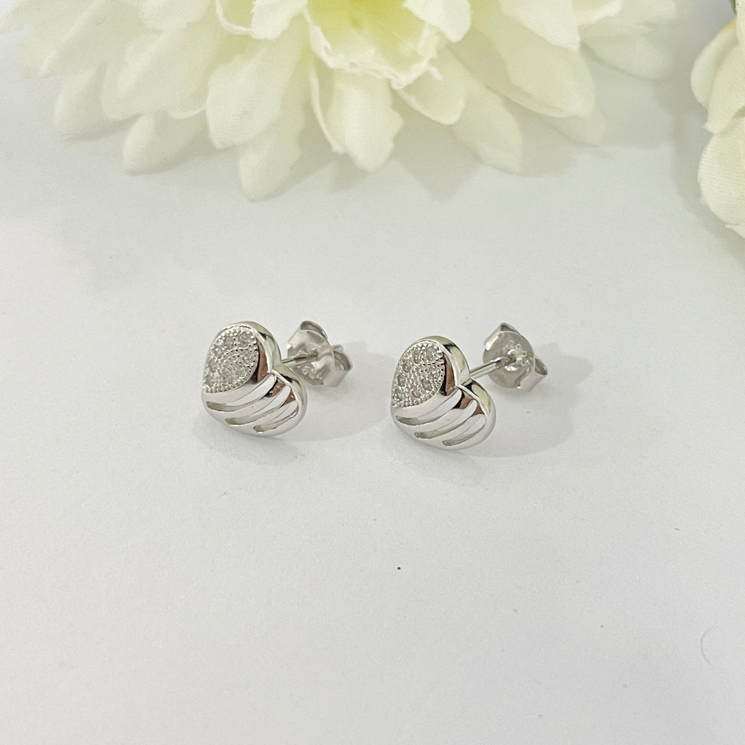 Aretes de Plata Heart