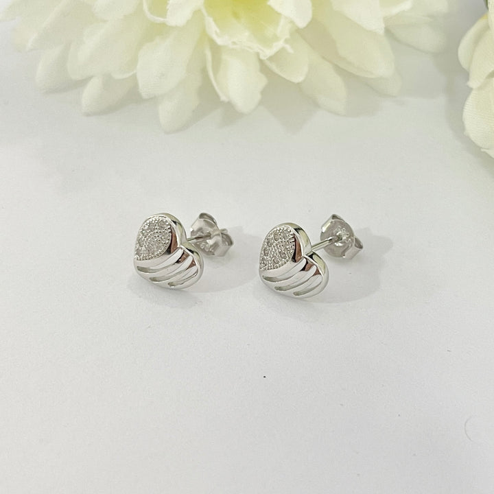 Aretes de Plata Heart