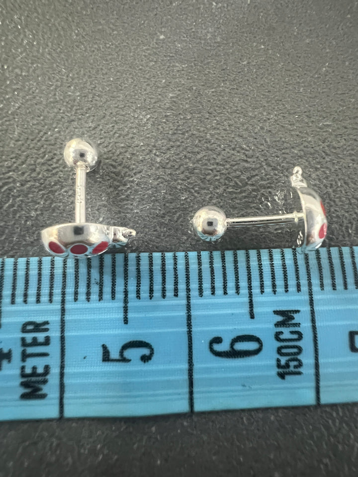 Aretes Plata Bebé Mariquita