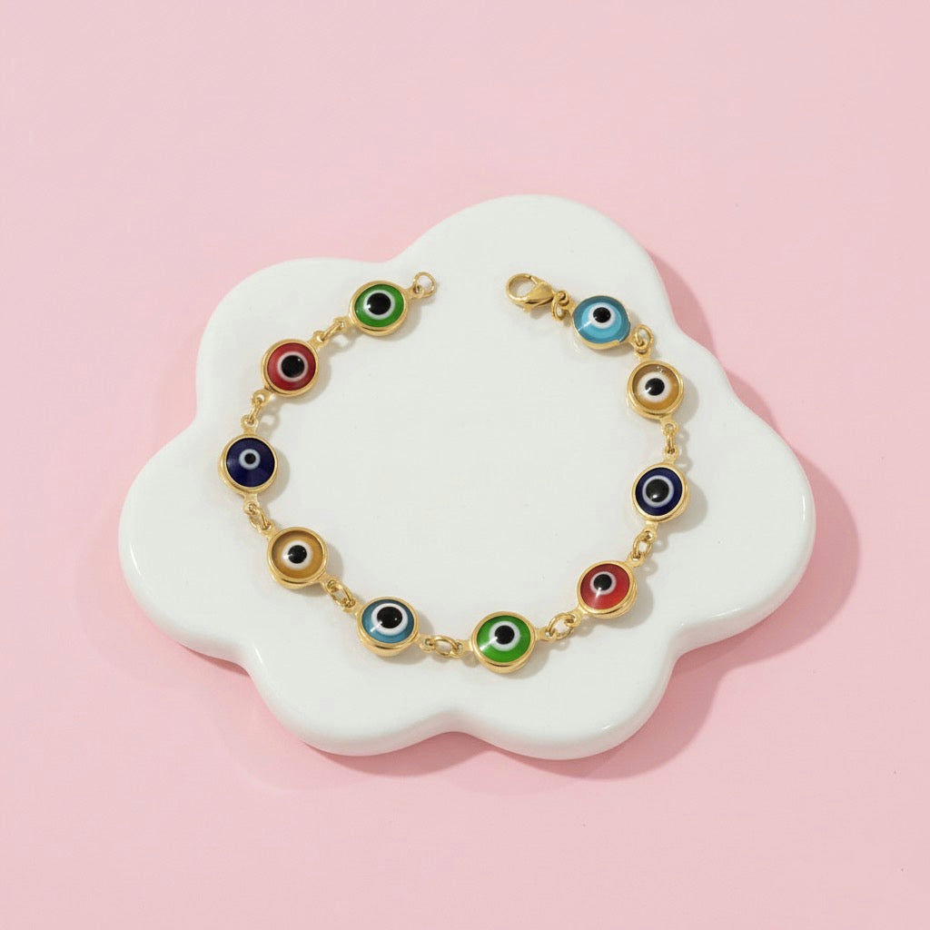 Pulsera Acero Ojo turco Colores
