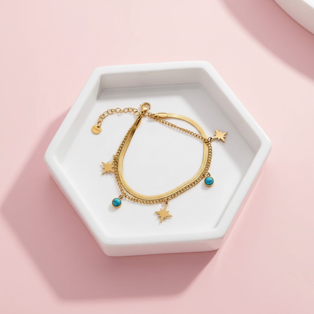 Pulsera Acero Brillo Estelar ✨