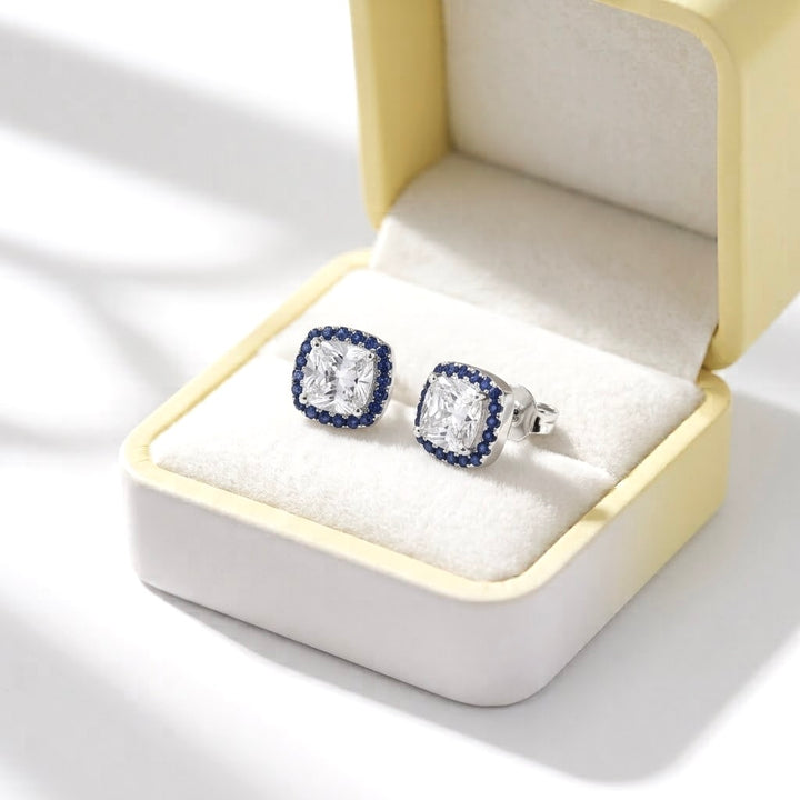 Aretes Plata Cuadro