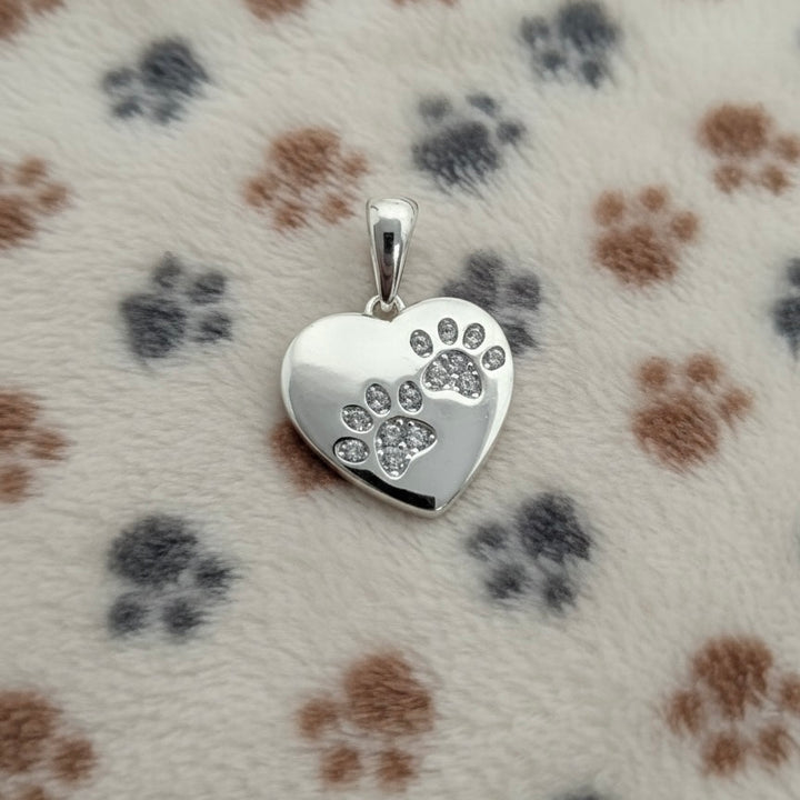 Dije Plata Huellita Corazón