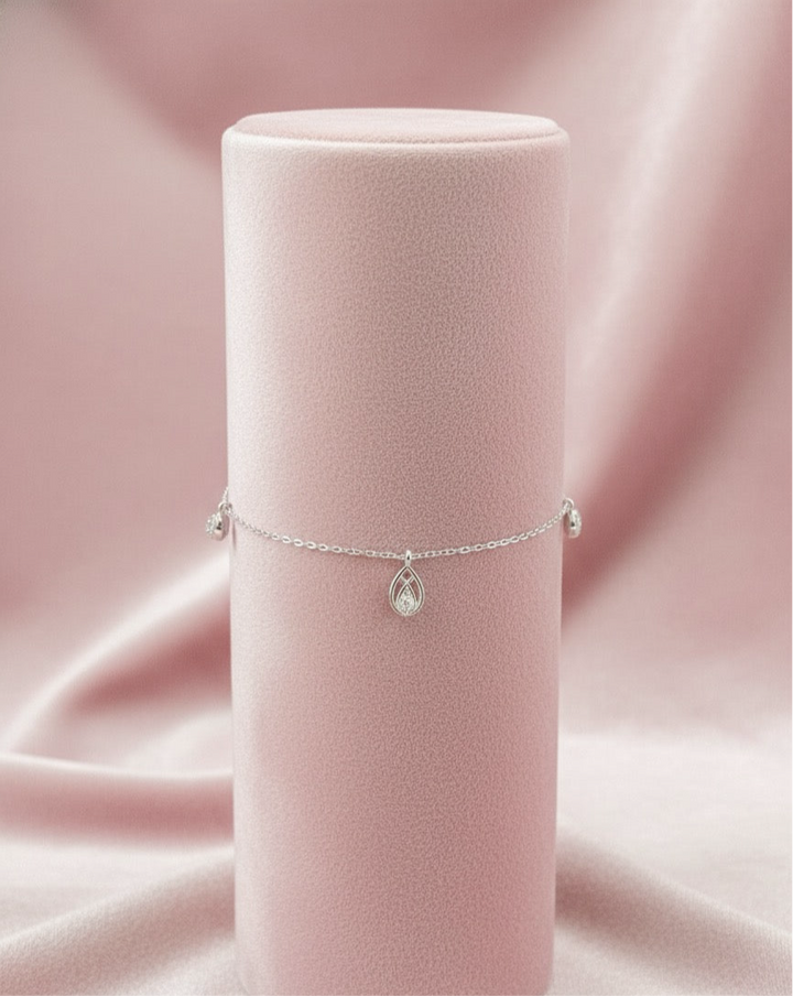 Tobillera Plata Gota