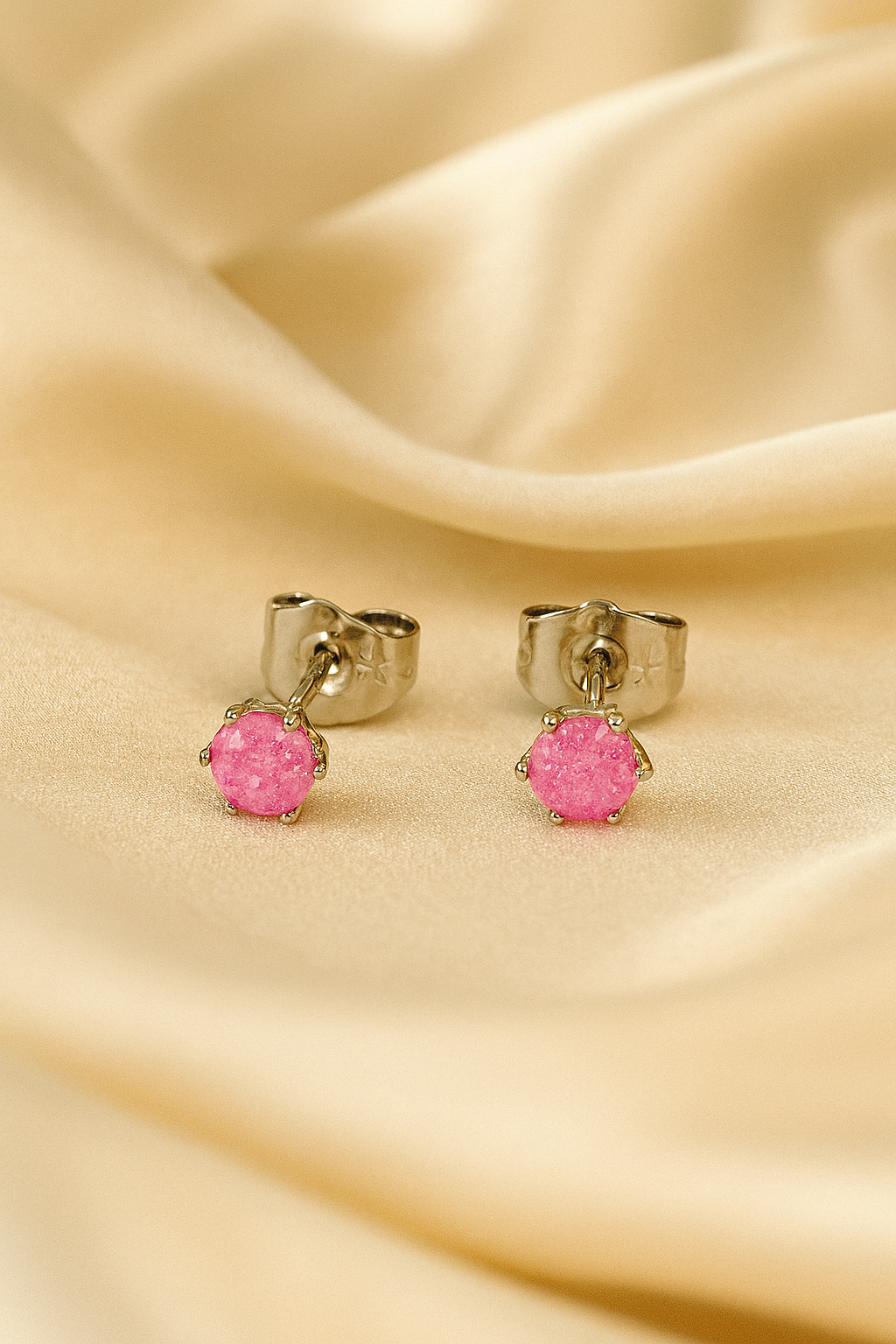 Aretes de Acero Chispa Pink
