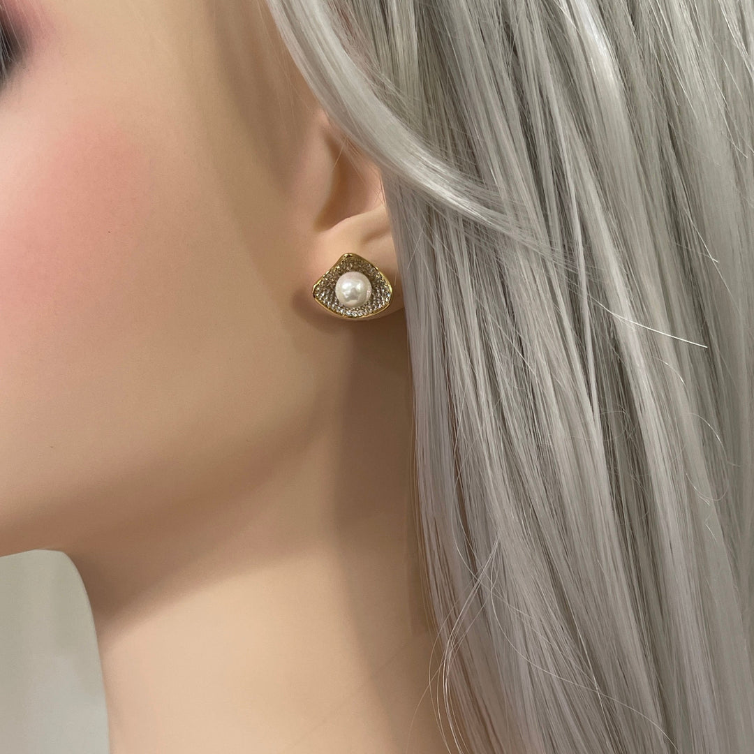 Aretes Acero Perla Encantada