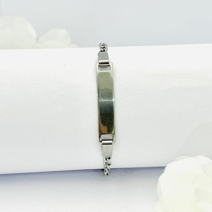 Pulsera Acero Figaro Niño y Niña Plateada