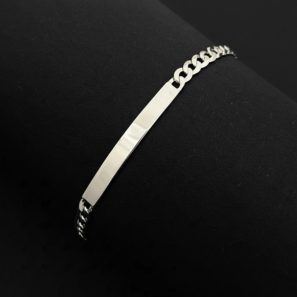 Pulsera Plata Hombre Curb