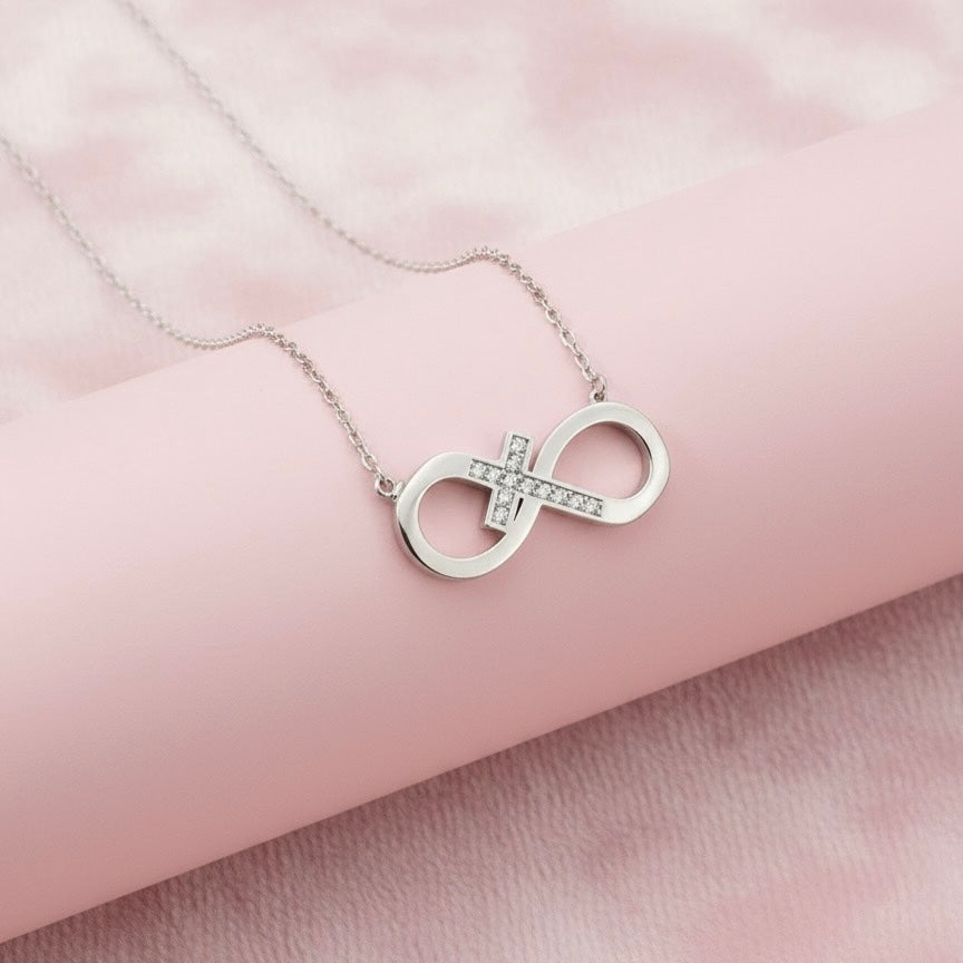 Collar Plata Cruz Infinita