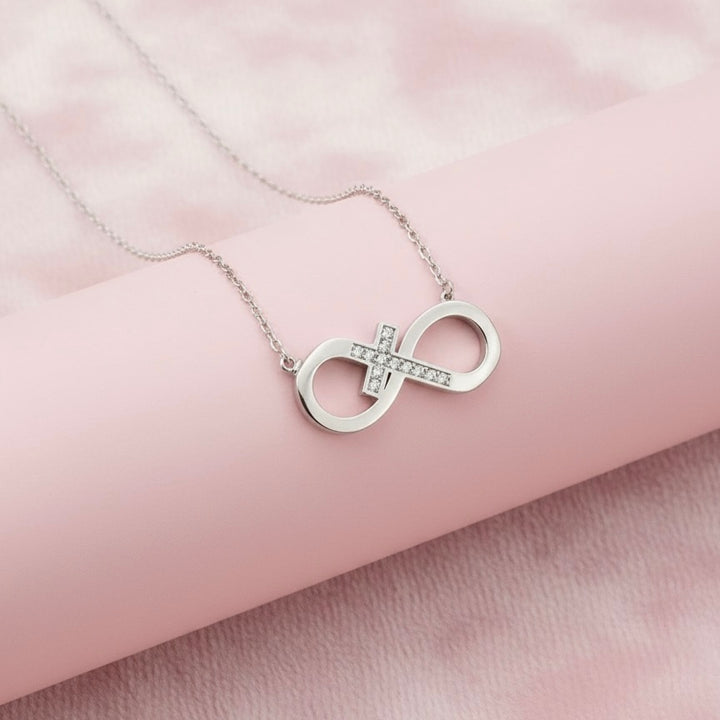 Collar Plata Cruz Infinita