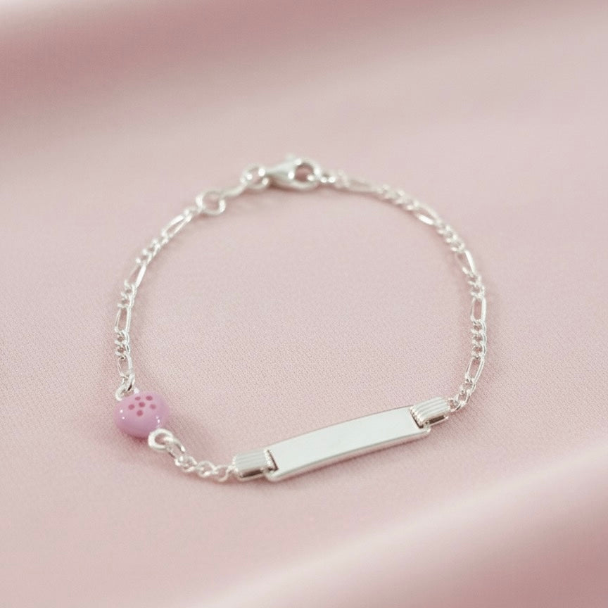 Pulsera Plata Fresa Niña