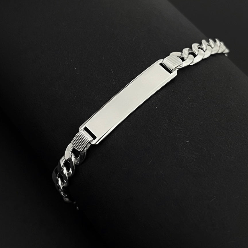 Pulsera Plata Hombre Curb