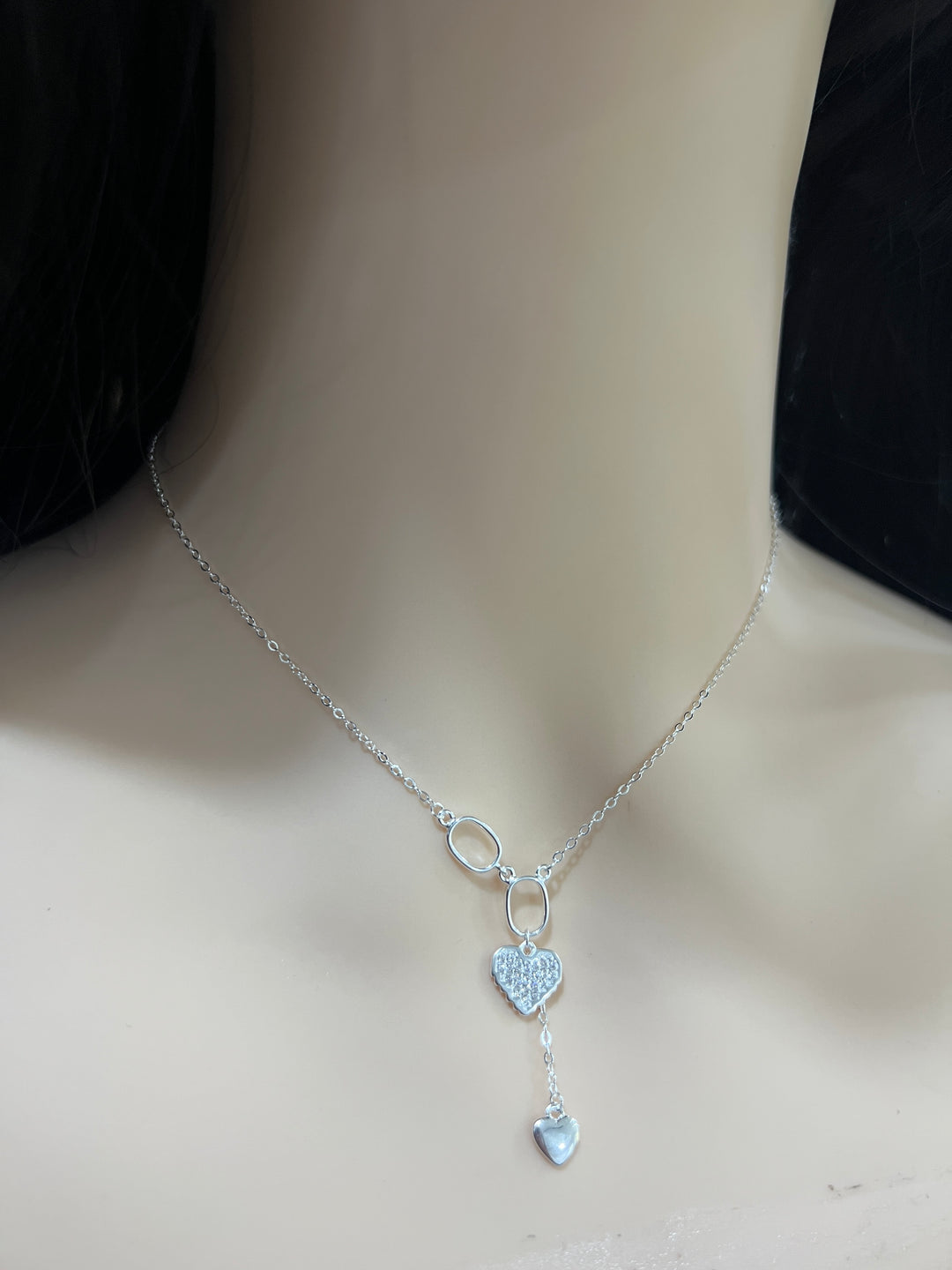 Collar Plata Corazones