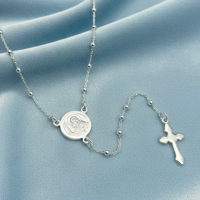 Rosario de Plata San Benito 2mm