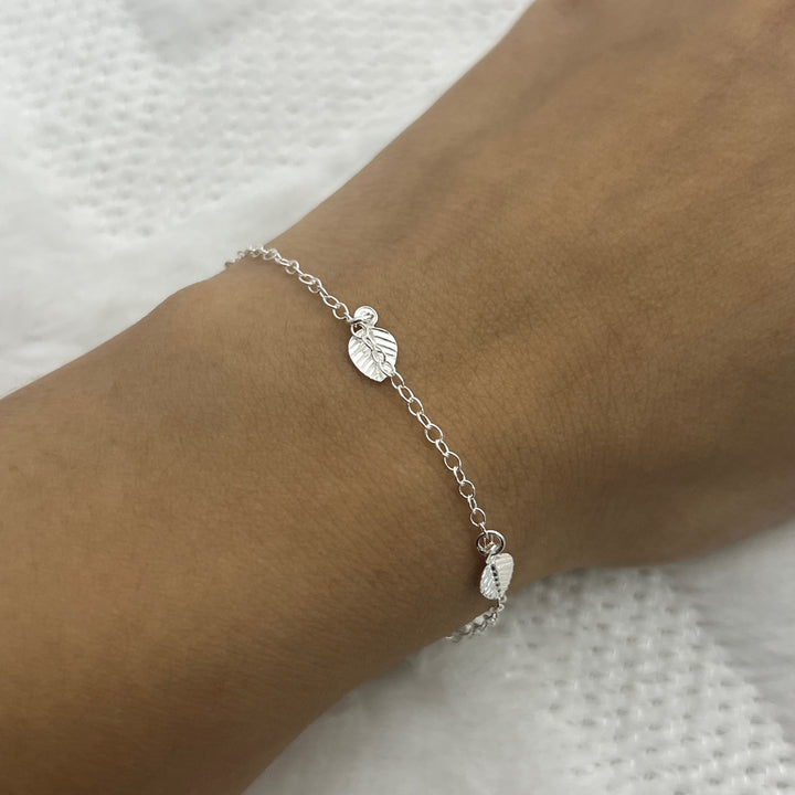 ▷ Pulsera Hojas Plata | Nicola Joyería 🇨🇷 