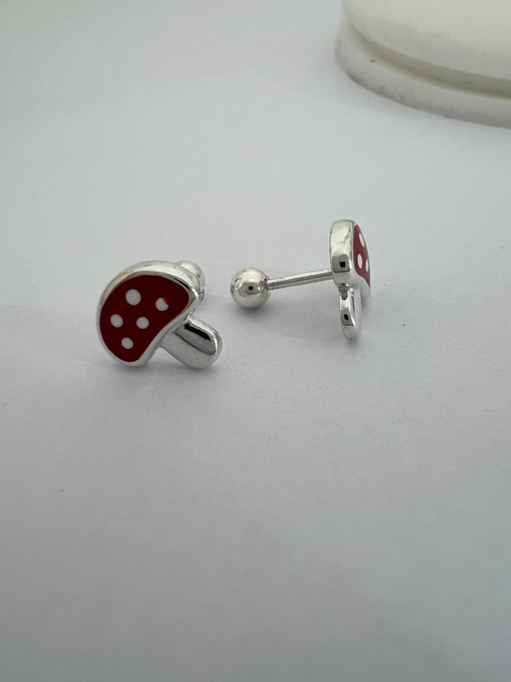 Aretes Plata Bebé Honguito