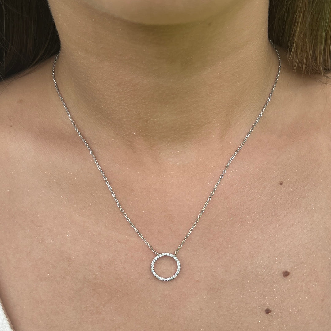 Collar Plata Circulo Grande