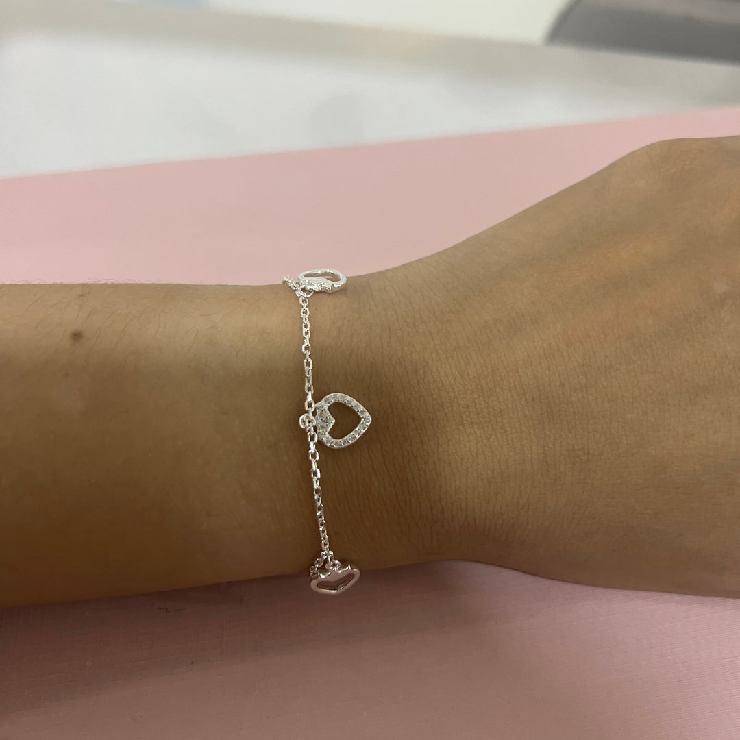 Pulsera Plata Corazón