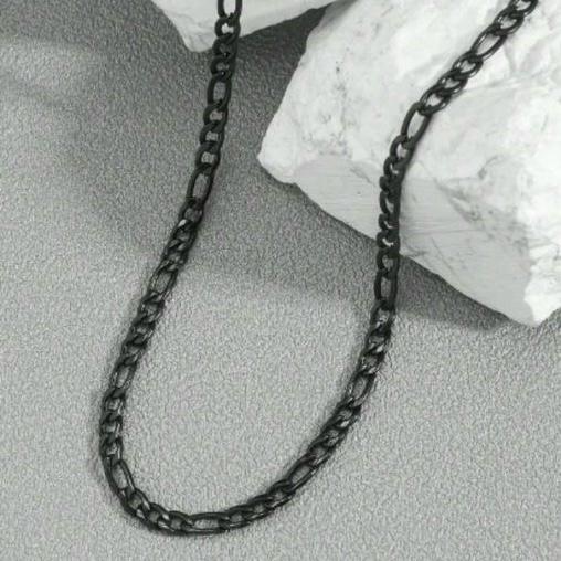 Cadena Acero 3MM Figaro Black 55CM