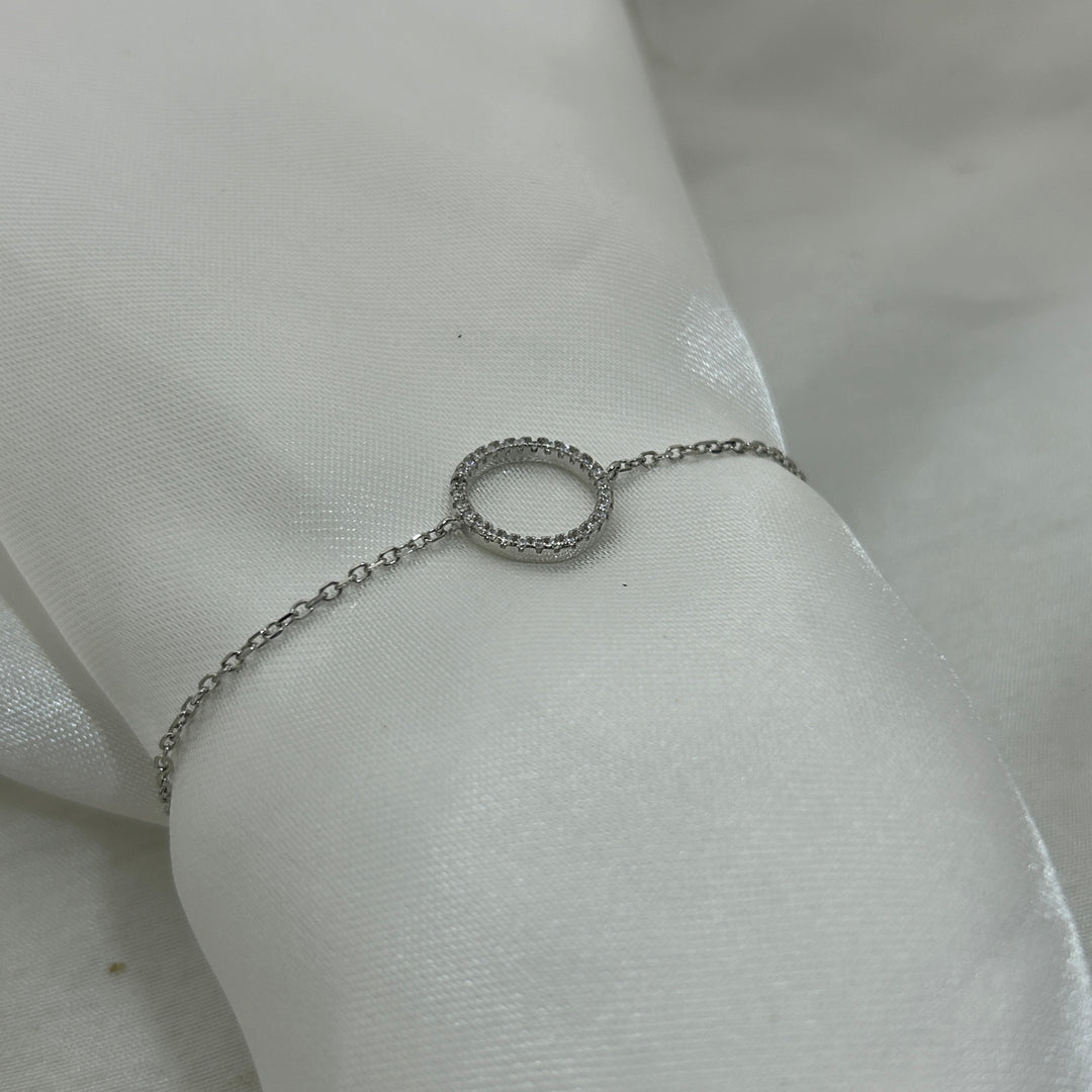 Pulsera Plata Círculo