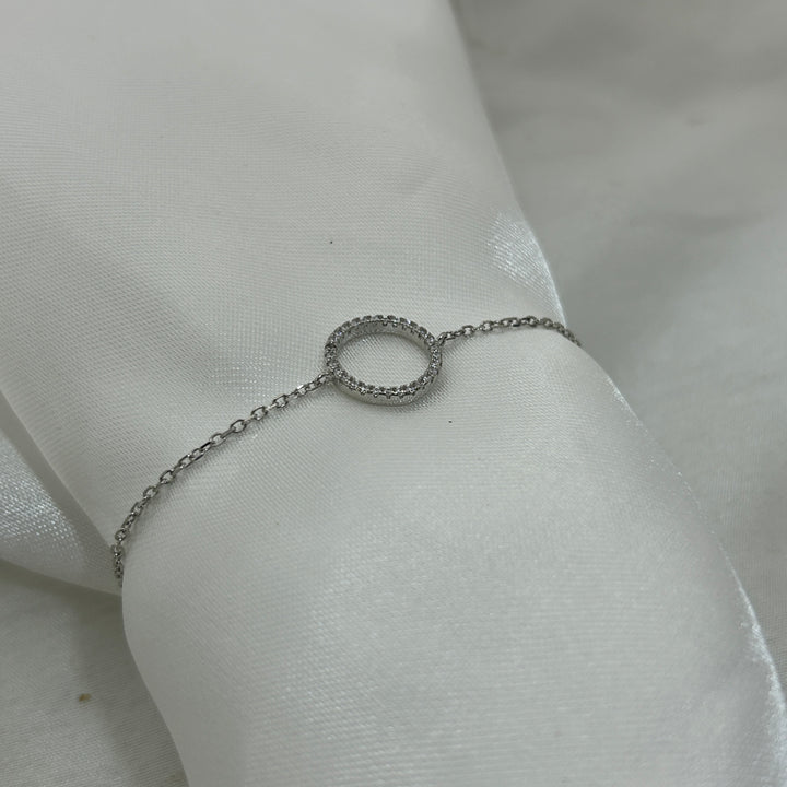 Pulsera Plata Círculo