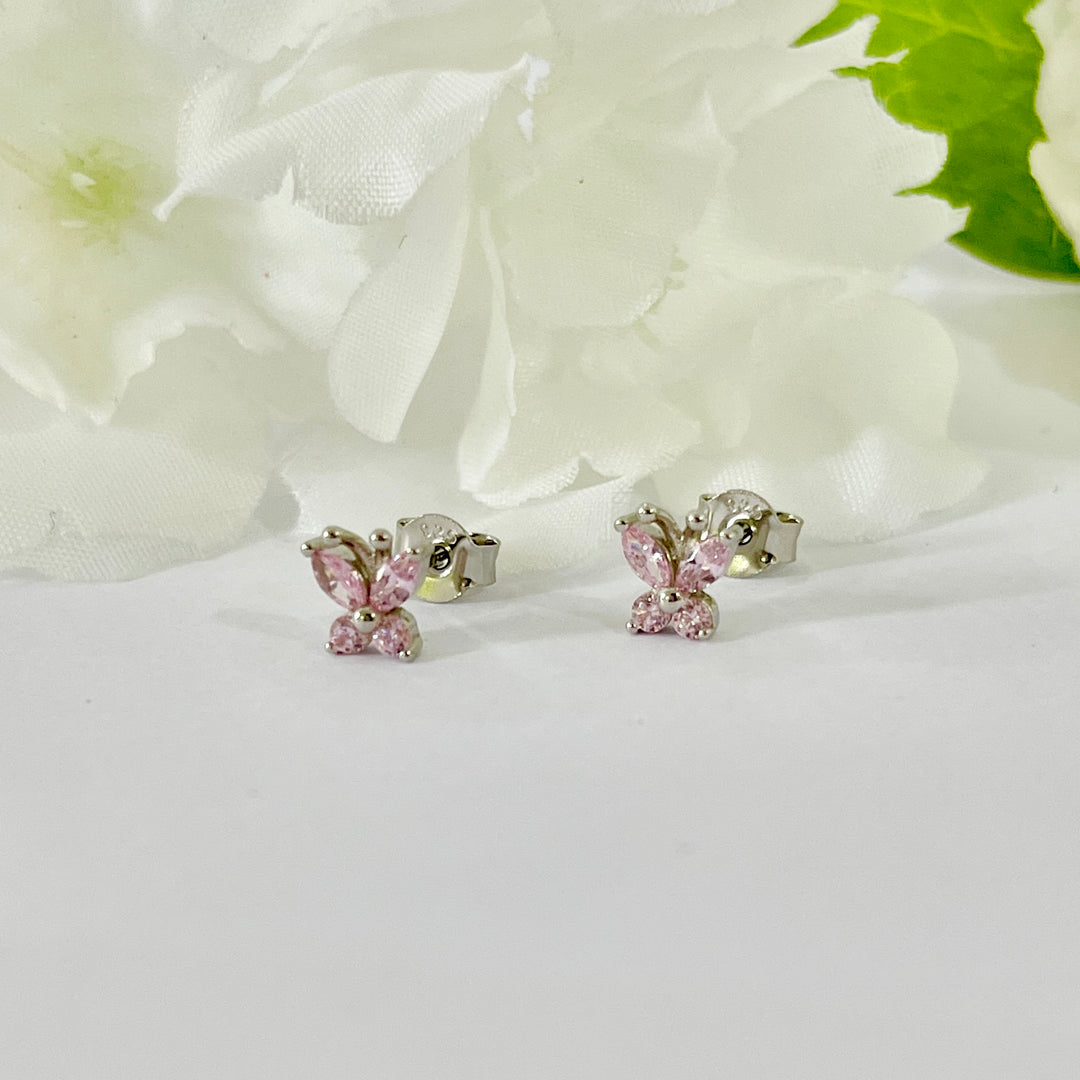 Aretes de Plata Mariposa Rosita