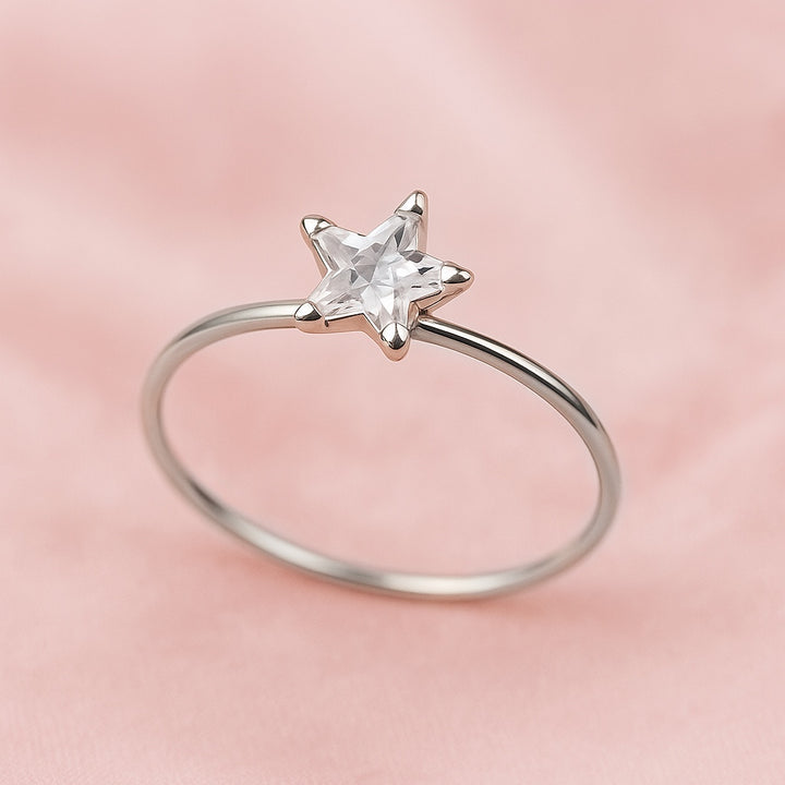 Anillo de Plata Promesa Estrella