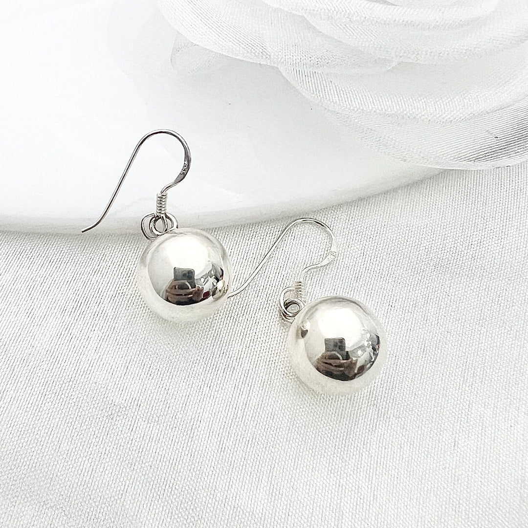 ☄️ Aretes Guindar Bola 12MM | Plata 925 | Nicola Joyería 🇨🇷