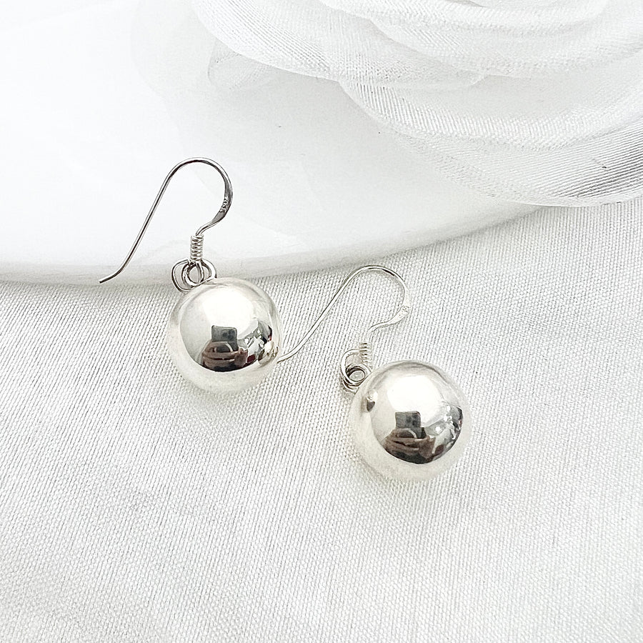 ☄️ Aretes Guindar Bola 12MM | Plata 925 | Nicola Joyería 🇨🇷