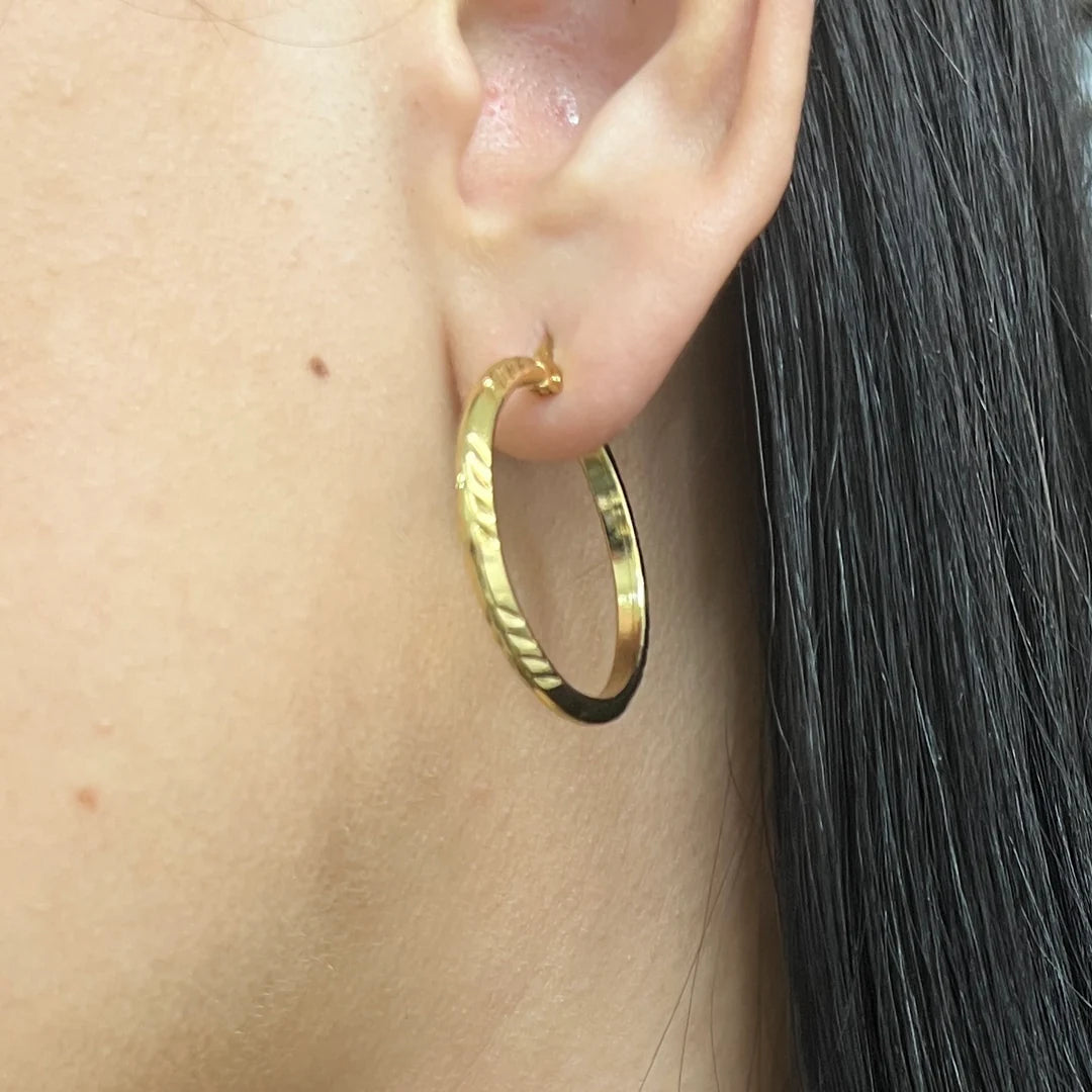 Argollas Cielo 25MM Dorado Acero