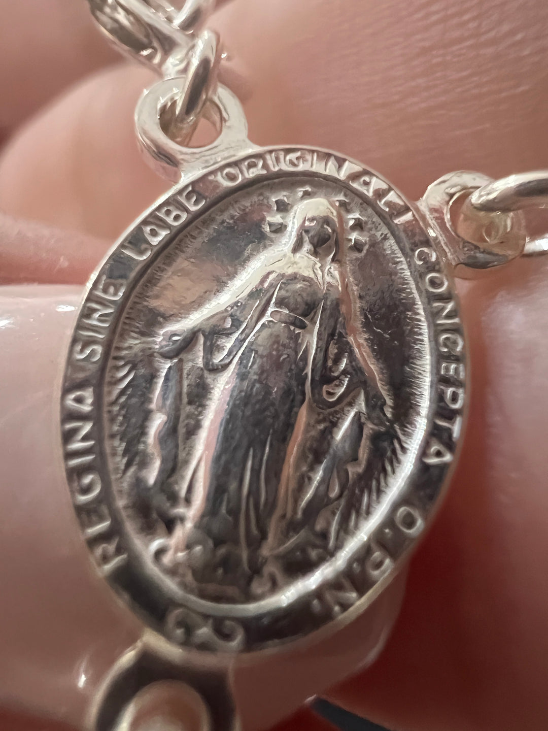 Rosario de Plata Virgen María 2mm