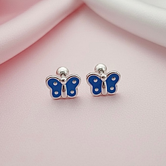 Aretes Plata Bebé Mariposa