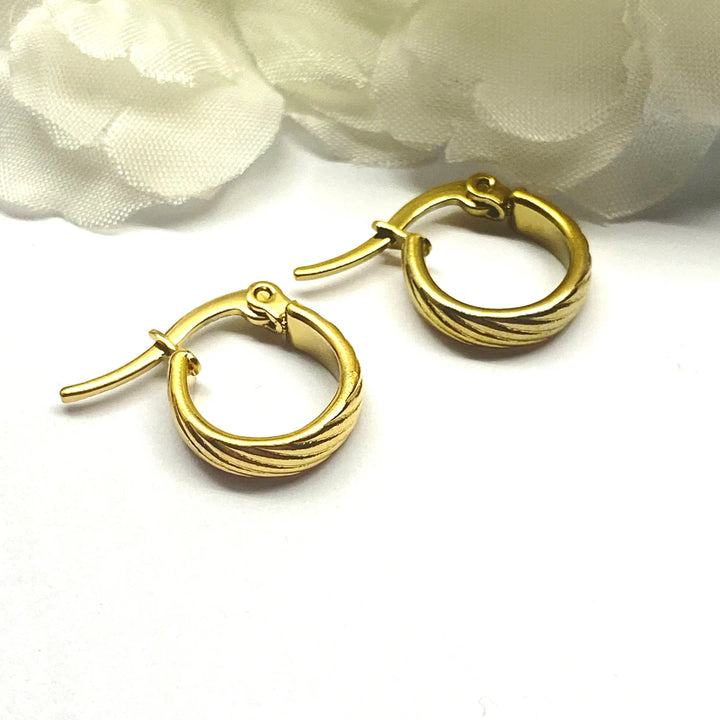 Argollas Acero 9MM Rayas