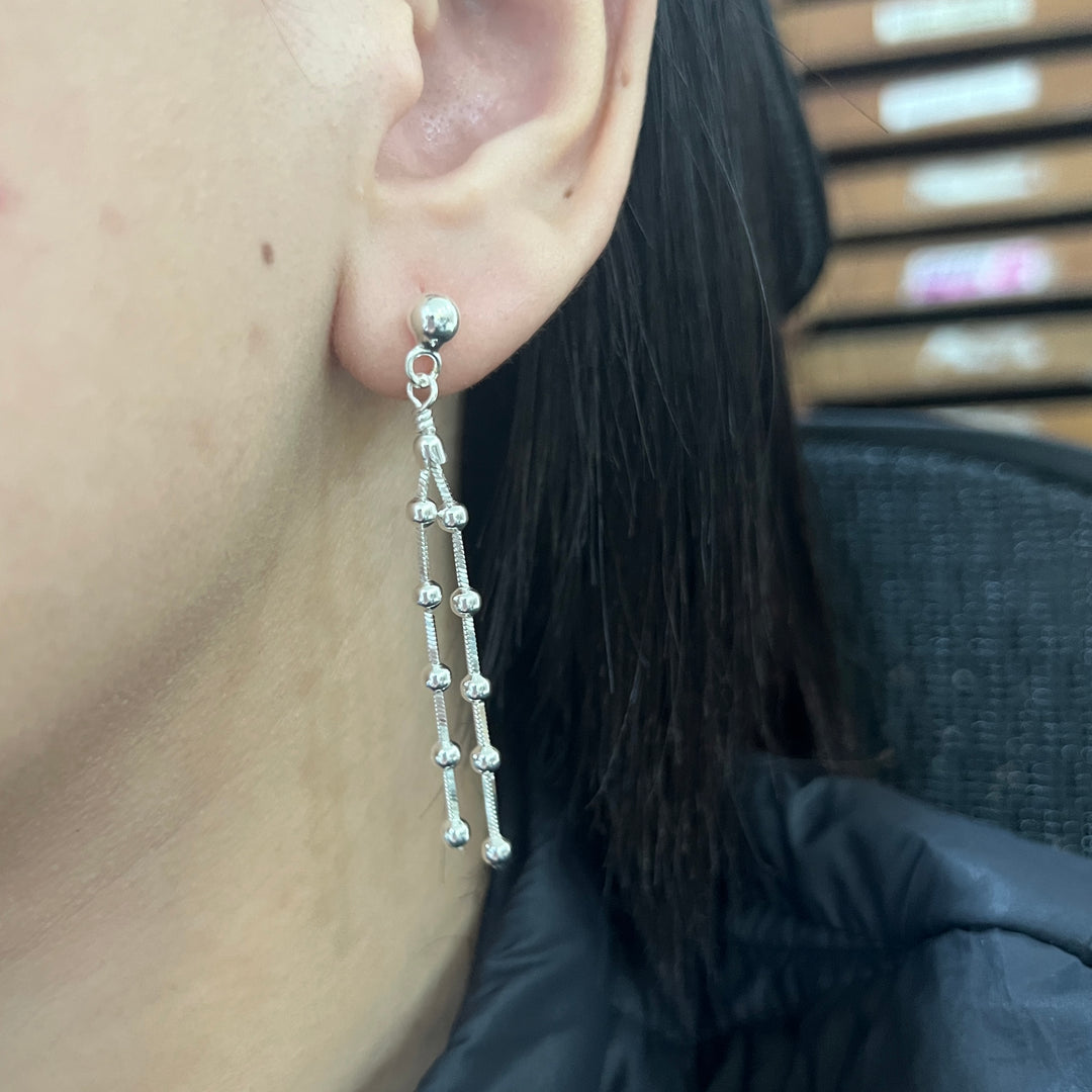 Aretes Plata Lluvia de Esferas