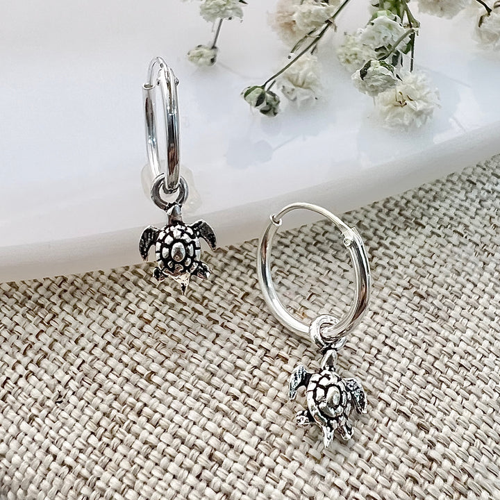 Compra online unas argollas pequeñas de plata con tortugas 🐢 en Nicola Joyería  ✔️ Envío en 48 horas ✔️ Alta Calidad ✔️ Costa Rica 🇨🇷 