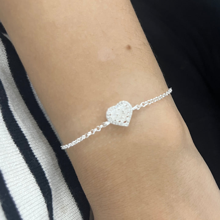 Pulsera Plata Corazón