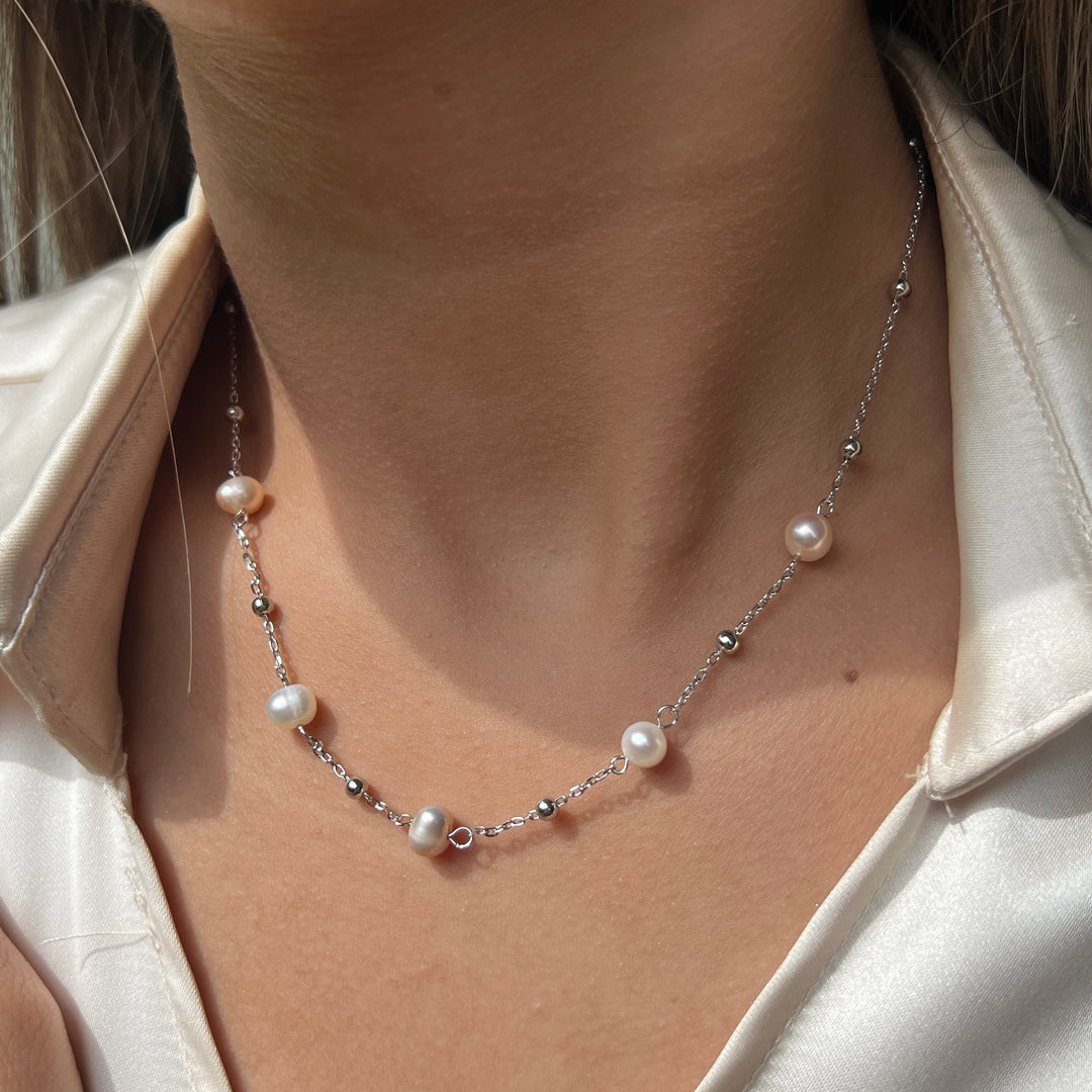 Collar Perlas Plata