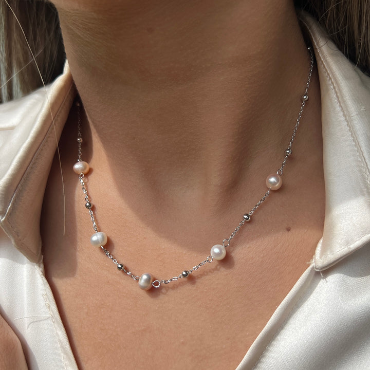 Collar Perlas Plata