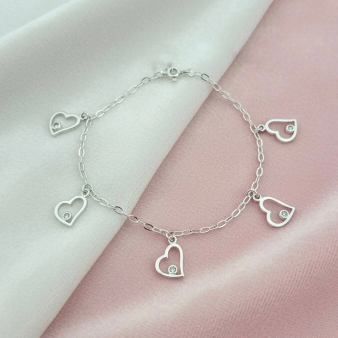 Pulsera Plata Corazón