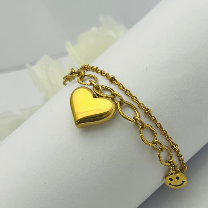Pulsera Acero Eslabón Corazón 😊